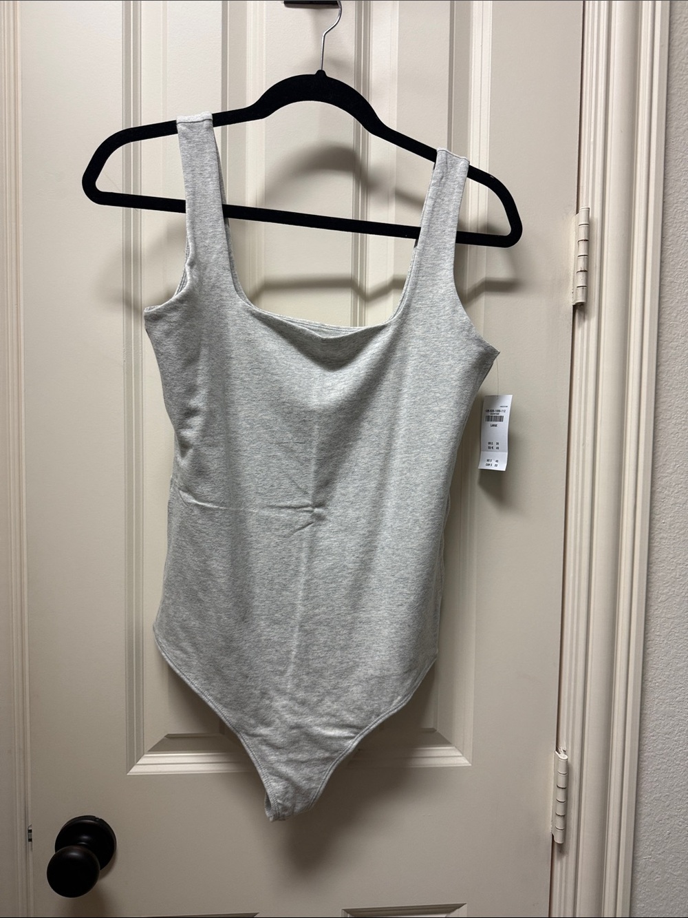NWT Abercrombie and Fitch bodysuit Heather Gray Square Neck Bodysuit- large